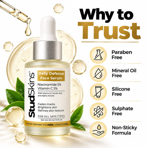 StudSkins Face Serum for Men with Vitamin C + Niacinamide